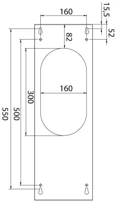 Hota decorative Hiro OR Black Matt - Negru Mat - Rysunek techniczny 2