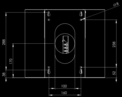 Hota decorative Galaxy OR Eco Black Matt - Negru Mat - Rysunek techniczny 2