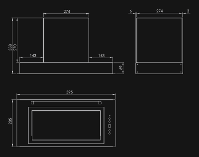 Hota Incorporabile Micra Kashmir - Cașmir - Rysunek techniczny 2