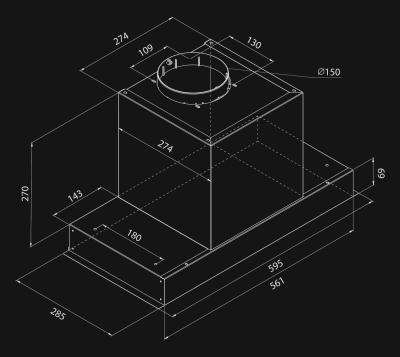 Hota Incorporabile Micra Kashmir - Cașmir - Rysunek techniczny