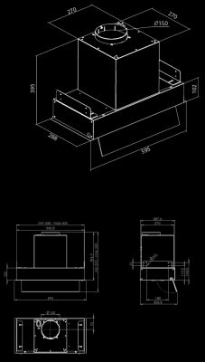 Hota Incorporabile Prato Inox - INOX - Rysunek techniczny