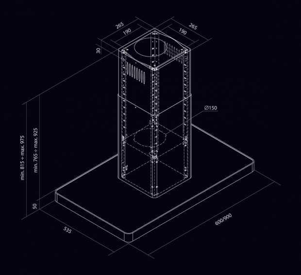 Decor Island Black Matt