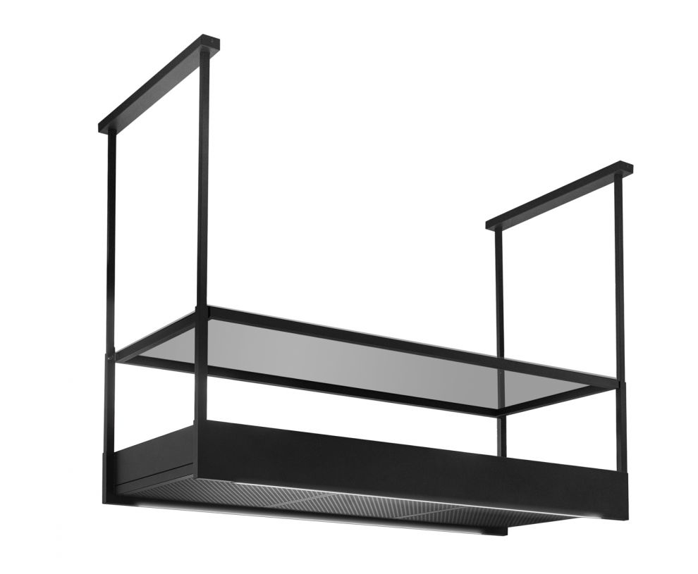 Hota insula Alvar Glass Black Matt - Negru Mat - fotografie de produs