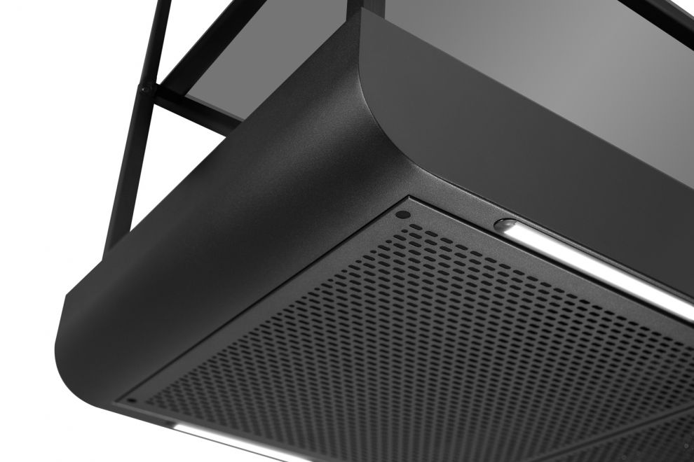 Hota insula Arne Glass Black Matt - Negru Mat - fotografie de produs 13