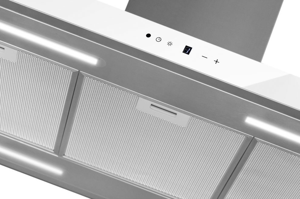 Hota insula Sento Island Strips Inox-White - Inox/Alb - fotografie de produs 13