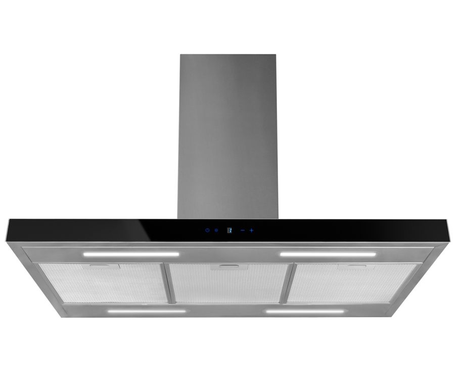 Hota insula Sento Island Strips Inox-Black - Inox/Negru - fotografie de produs