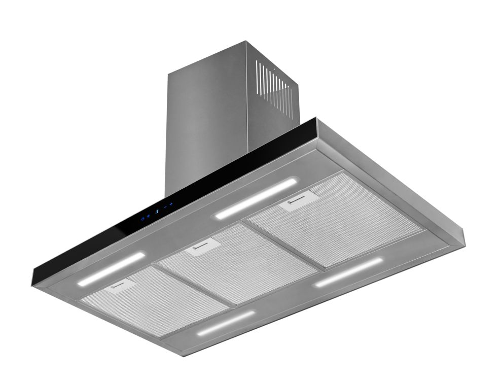 Hota insula Sento Island Strips Inox-Black - Inox/Negru - fotografie de produs 5