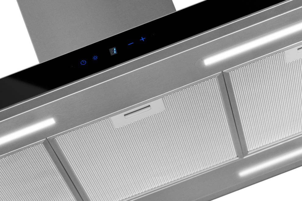 Hota insula Sento Island Strips Inox-Black - Inox/Negru - fotografie de produs 8