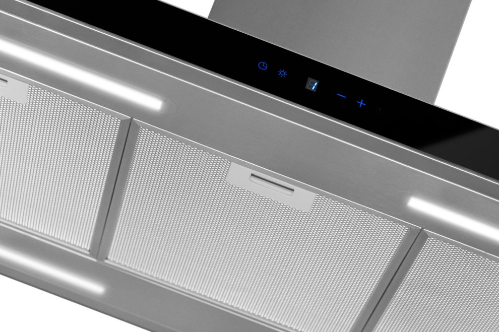 Hota insula Sento Island Strips Inox-Black - Inox/Negru - fotografie de produs 13