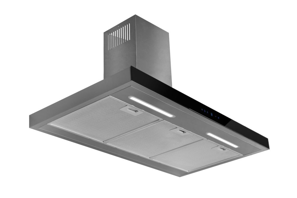 Hota decorative Sento OR Strips Inox-Black - Inox/Negru - fotografie de produs 11