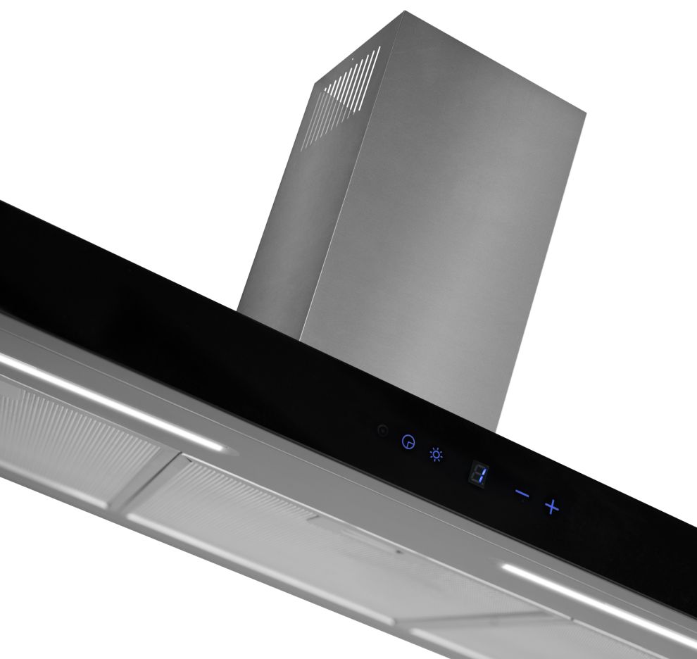 Hota decorative Sento OR Strips Inox-Black - Inox/Negru - fotografie de produs 12