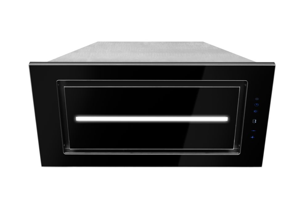 Hota Incorporabile Lando Glass Central Black - Negru - fotografie de produs