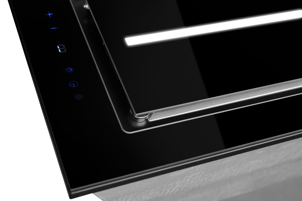 Hota Incorporabile Lando Glass Central Black - Negru - fotografie de produs 8