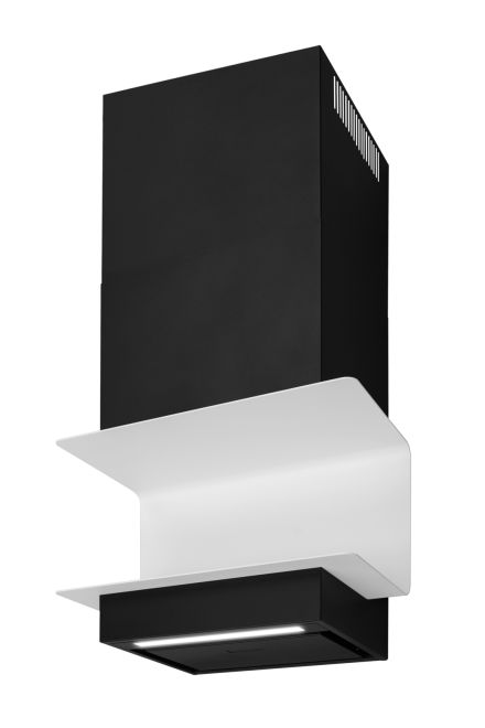 Hota decorative C-Shelf Black-White - Negru Mat - fotografie de produs 3