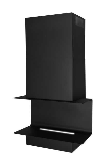 Hota decorative C-Shelf Black-Black - Negru Mat - fotografie de produs 17
