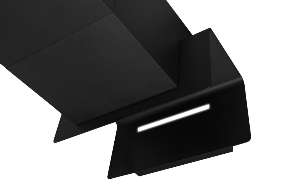 Hota decorative C-Shelf Black-Black - Negru Mat - fotografie de produs 18