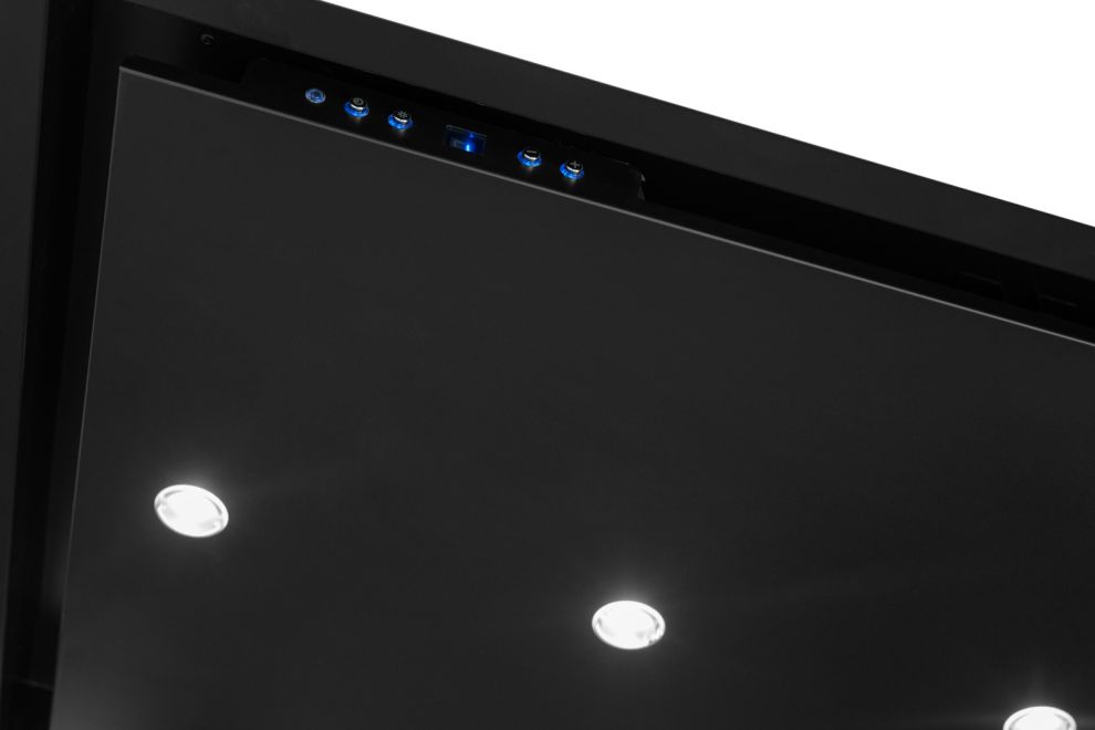 Hota De tavan Planet Super Slim Black Matt - Negru Mat - fotografie de produs 9