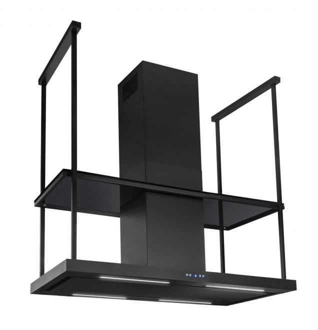 Hota insula Centropolis Elite Glass Black Matt - Negru Mat - fotografie de produs 4