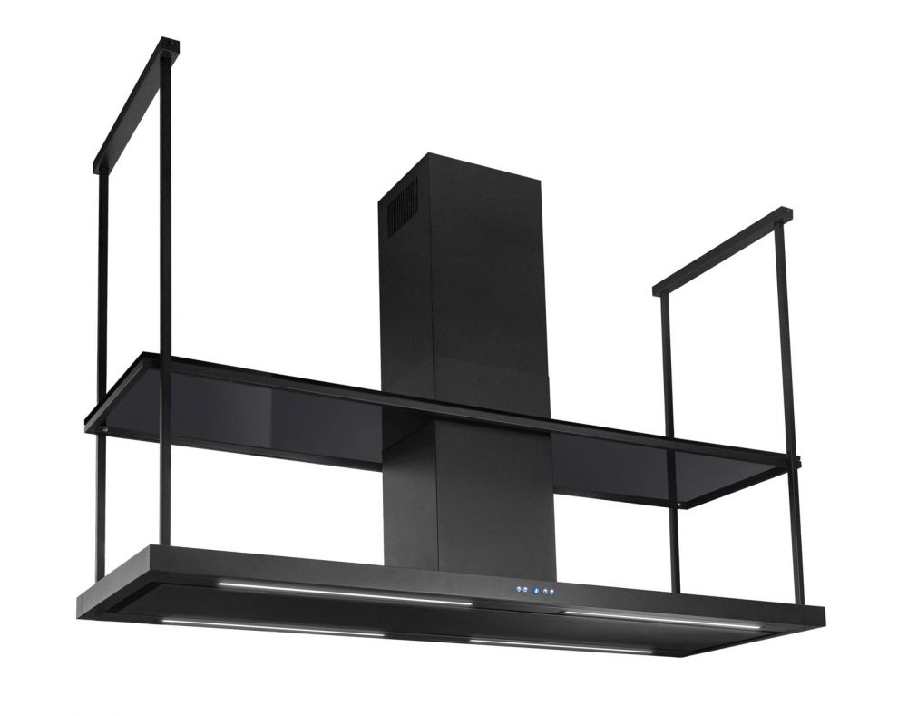 Hota insula Centropolis Elite Glass Black Matt - Negru Mat - fotografie de produs 5