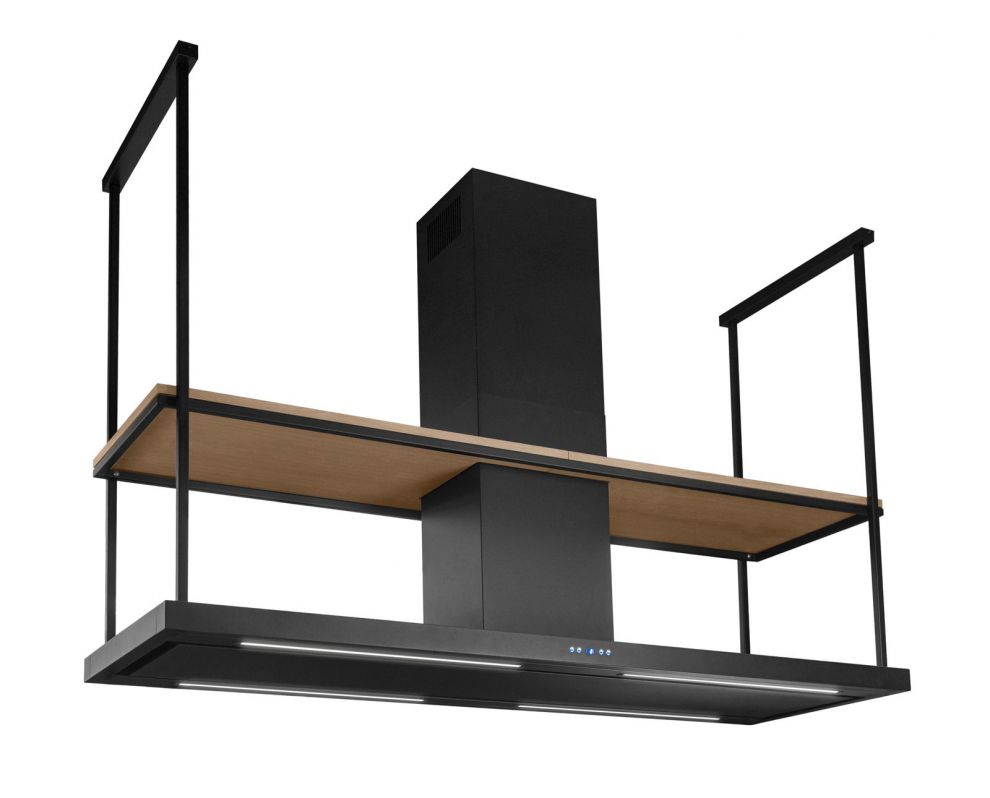 Hota insula Centropolis Elite Wood Black Matt - Negru Mat - fotografie de produs 5