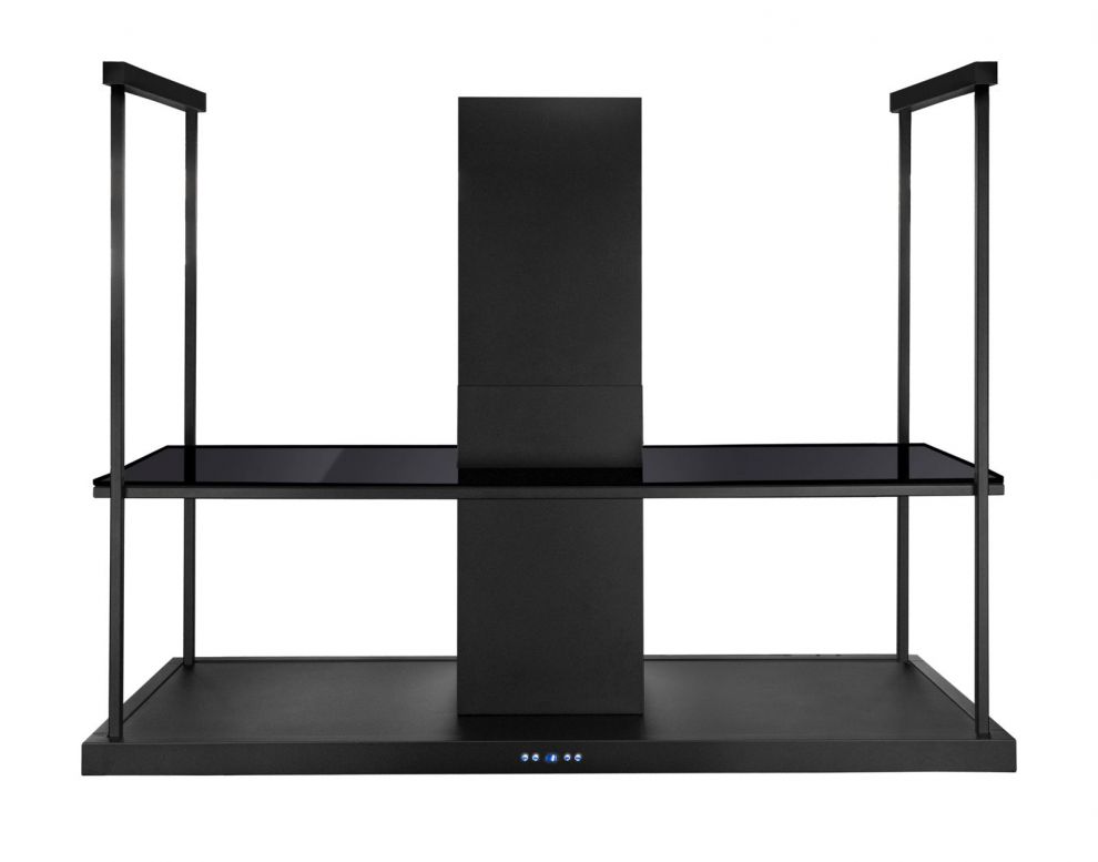 Hota insula Centropolis Elite Glass Black Matt - Negru Mat - fotografie de produs 14