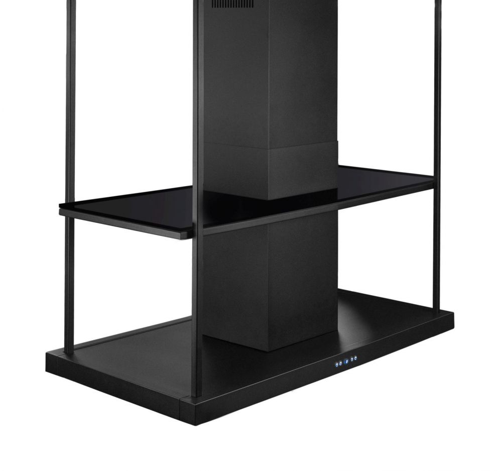 Hota insula Centropolis Elite Glass Black Matt - Negru Mat - fotografie de produs 22