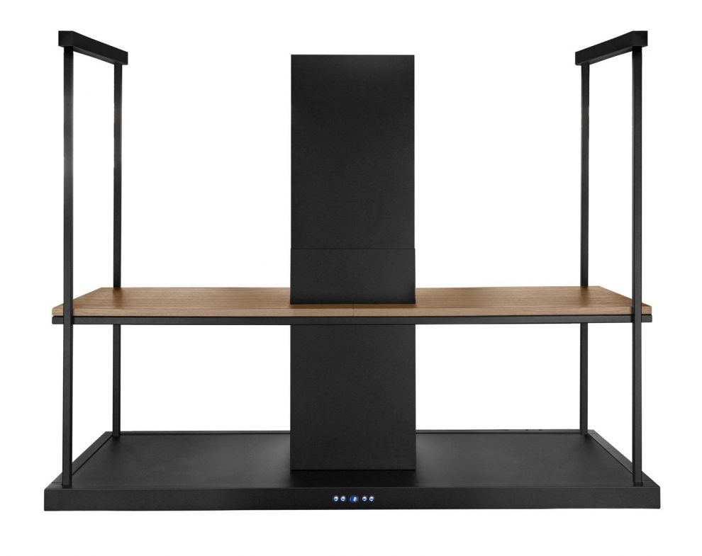 Hota insula Centropolis Elite Wood Black Matt - Negru Mat - fotografie de produs 14