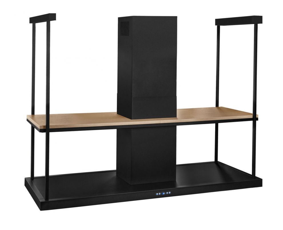 Hota insula Centropolis Elite Wood Black Matt - Negru Mat - fotografie de produs 15