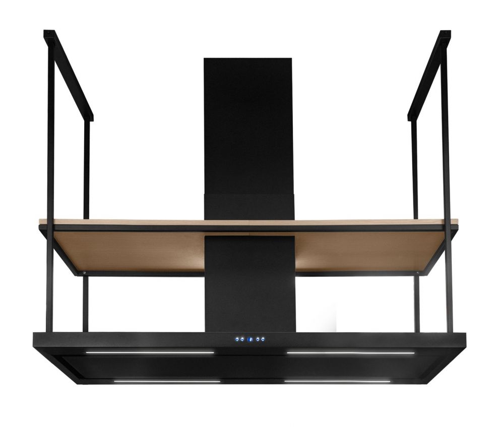 Hota insula Centropolis Elite Wood Black Matt - Negru Mat - fotografie de produs 16