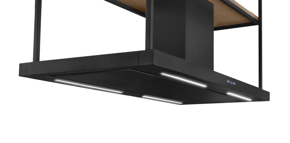 Hota insula Centropolis Elite Wood Black Matt - Negru Mat - fotografie de produs 17