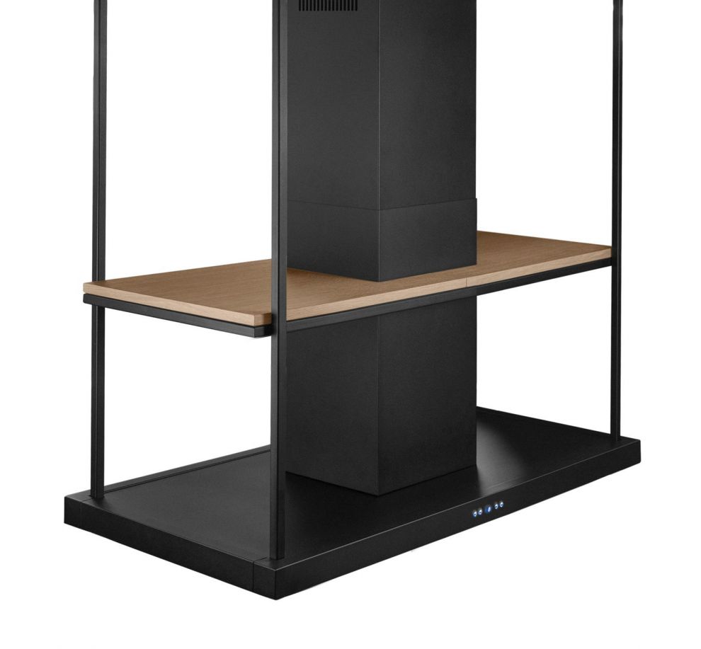 Hota insula Centropolis Elite Wood Black Matt - Negru Mat - fotografie de produs 21