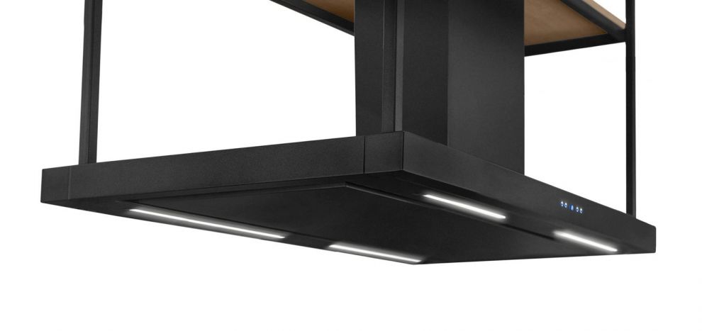 Hota insula Centropolis Elite Wood Black Matt - Negru Mat - fotografie de produs 22