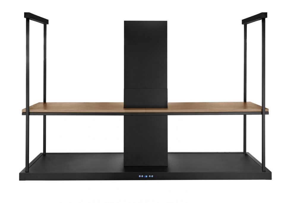 Hota insula Centropolis Elite Wood Black Matt - Negru Mat - fotografie de produs 23