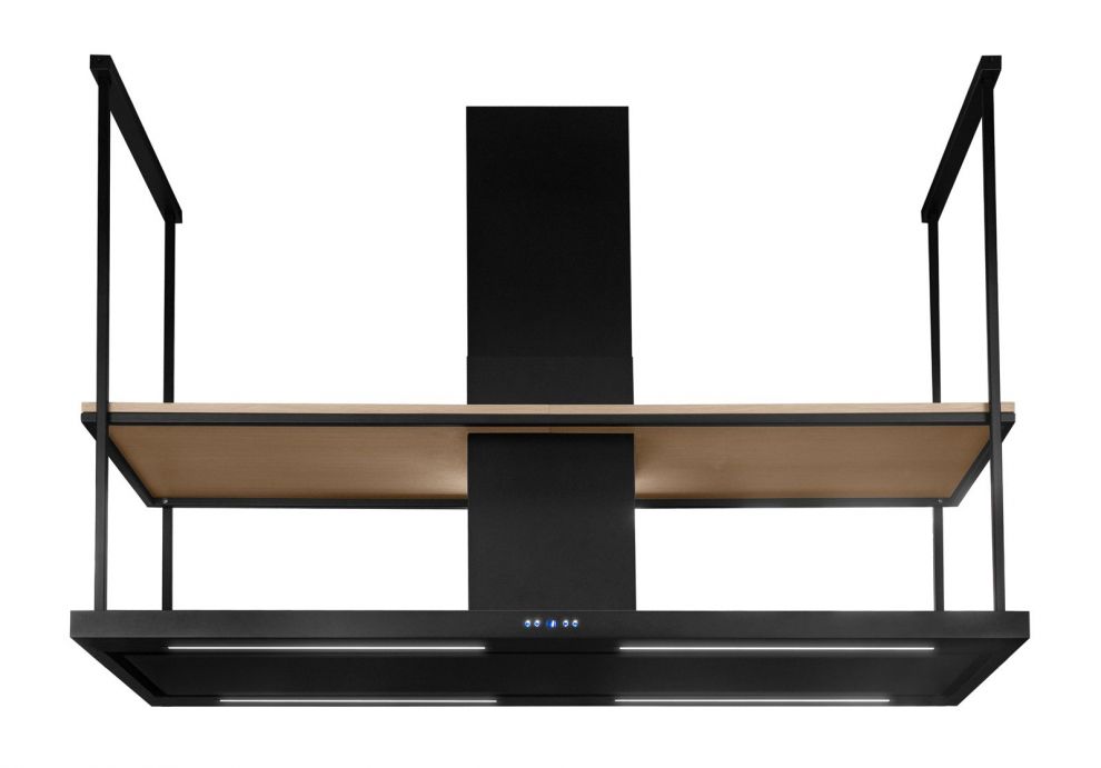 Hota insula Centropolis Elite Wood Black Matt - Negru Mat - fotografie de produs 25