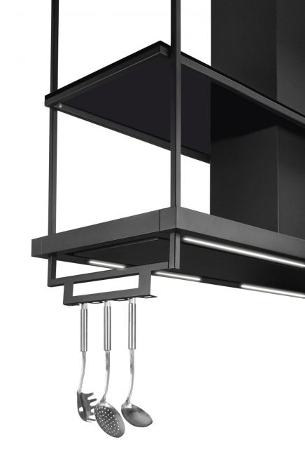 Hota insula Centropolis Premium Glass Black Matt - Negru Mat - fotografie de produs 10