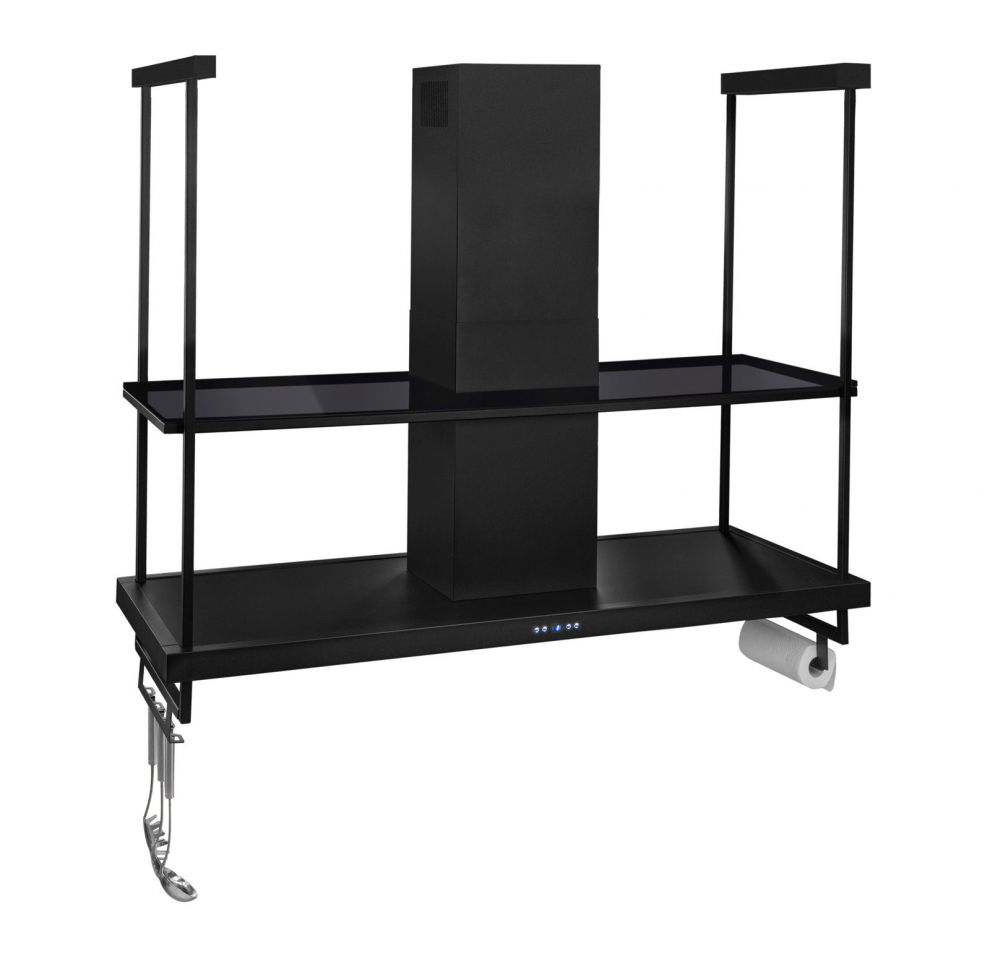 Hota insula Centropolis Premium Glass Black Matt - Negru Mat - fotografie de produs 19