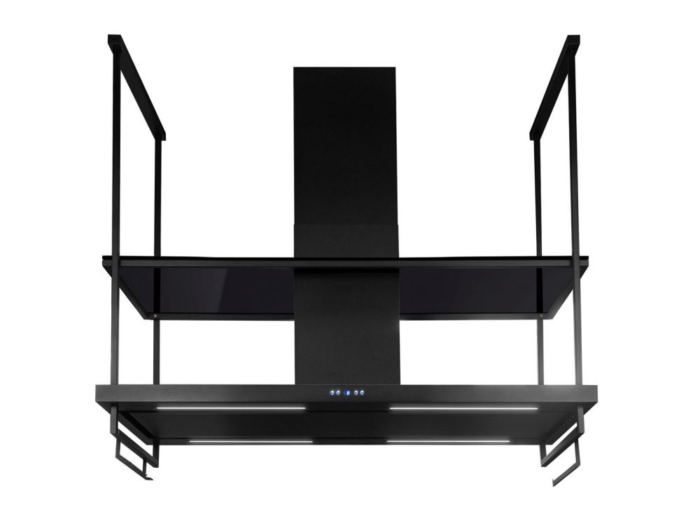 Hota insula Centropolis Premium Glass Black Matt - Negru Mat - fotografie de produs 20