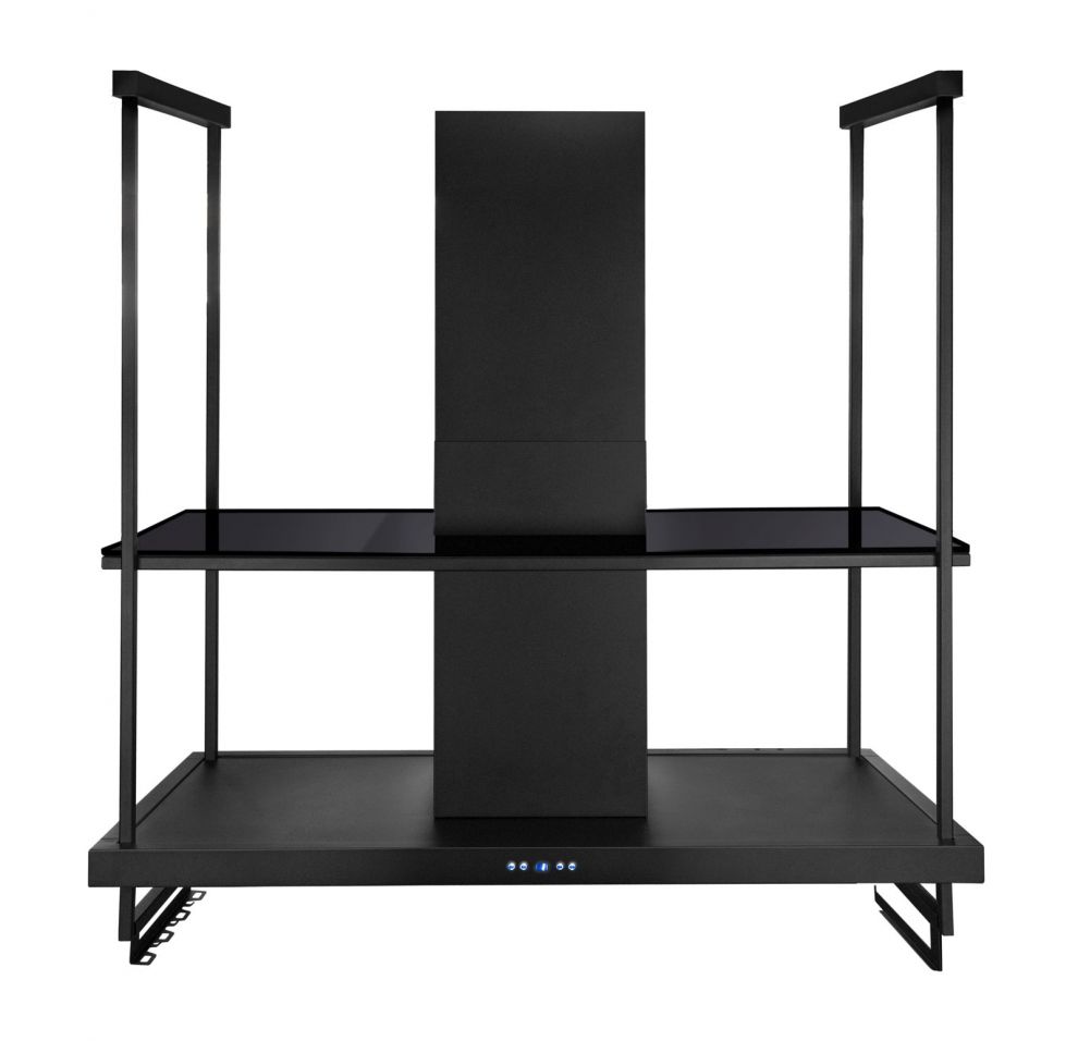 Hota insula Centropolis Premium Glass Black Matt - Negru Mat - fotografie de produs 22