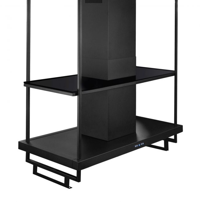 Hota insula Centropolis Premium Glass Black Matt - Negru Mat - fotografie de produs 25