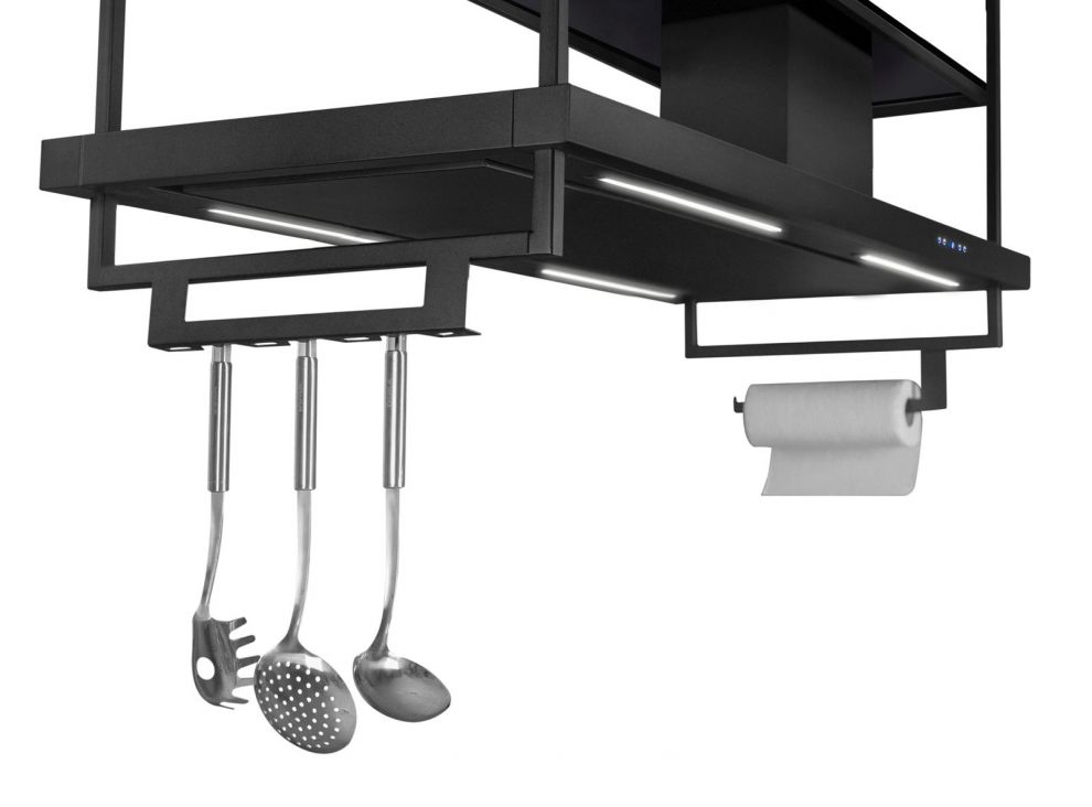 Hota insula Centropolis Premium Glass Black Matt - Negru Mat - fotografie de produs 26