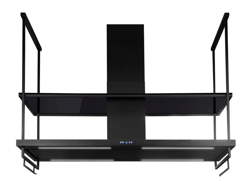 Hota insula Centropolis Premium Glass Black Matt - Negru Mat - fotografie de produs 29