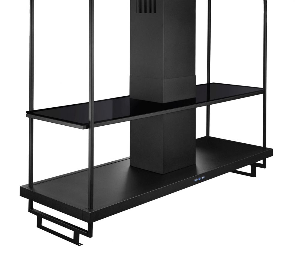 Hota insula Centropolis Premium Glass Black Matt - Negru Mat - fotografie de produs 30