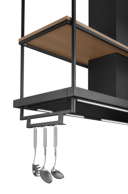 Hota insula Centropolis Premium Wood Black Matt - Negru Mat - fotografie de produs 8