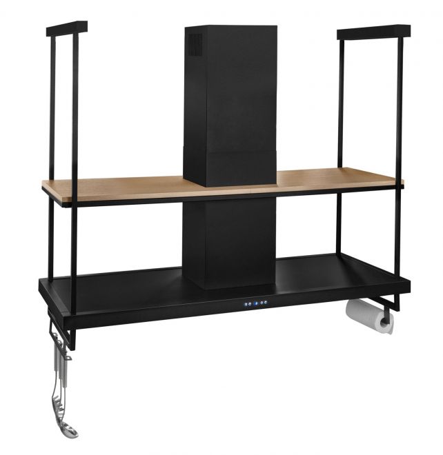 Hota insula Centropolis Premium Wood Black Matt - Negru Mat - fotografie de produs 16