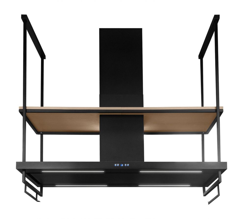 Hota insula Centropolis Premium Wood Black Matt - Negru Mat - fotografie de produs 18