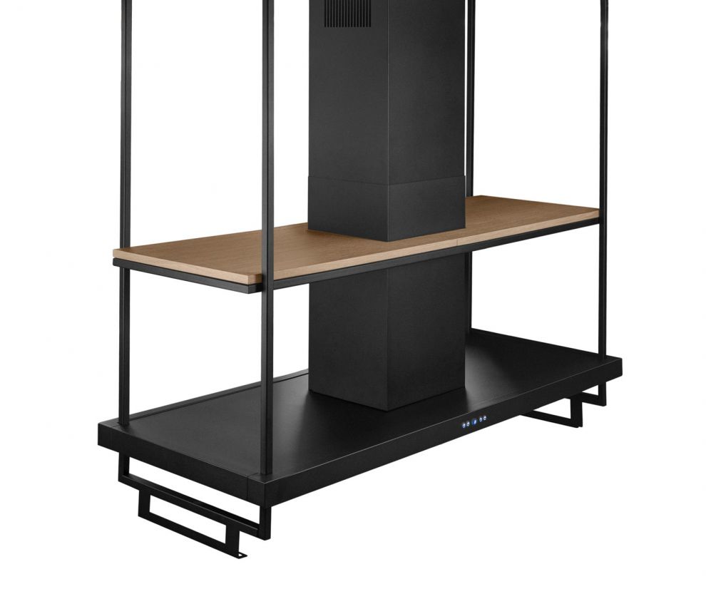 Hota insula Centropolis Premium Wood Black Matt - Negru Mat - fotografie de produs 19