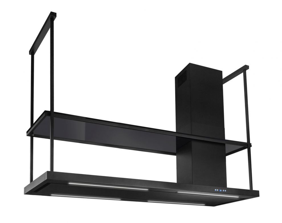 Hota insula Metropolis Elite Glass Black Matt - Negru Mat - fotografie de produs 4