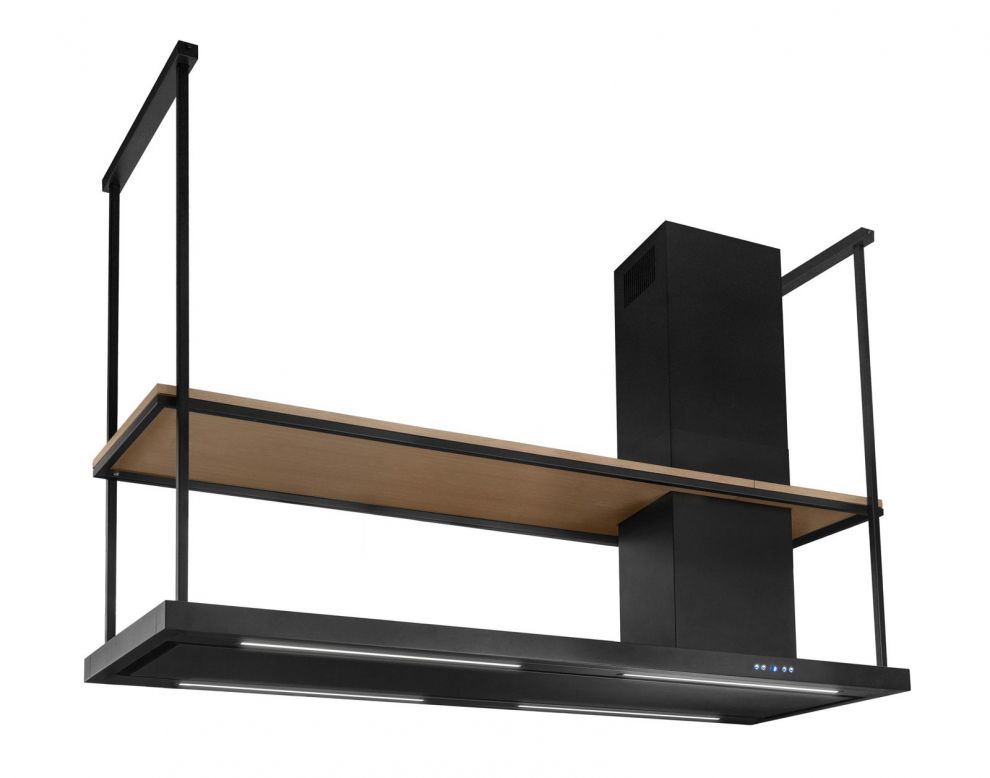 Hota insula Metropolis Elite Wood Black Matt - Negru Mat - fotografie de produs 4