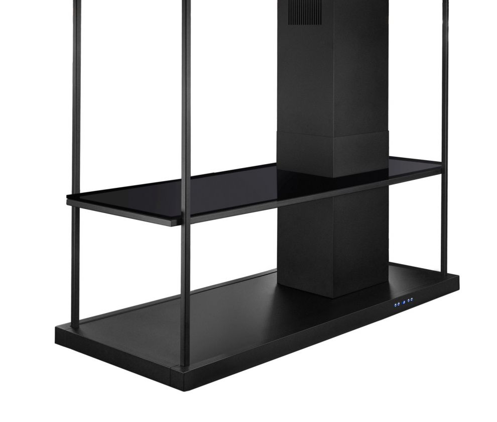 Hota insula Metropolis Elite Glass Black Matt - Negru Mat - fotografie de produs 16