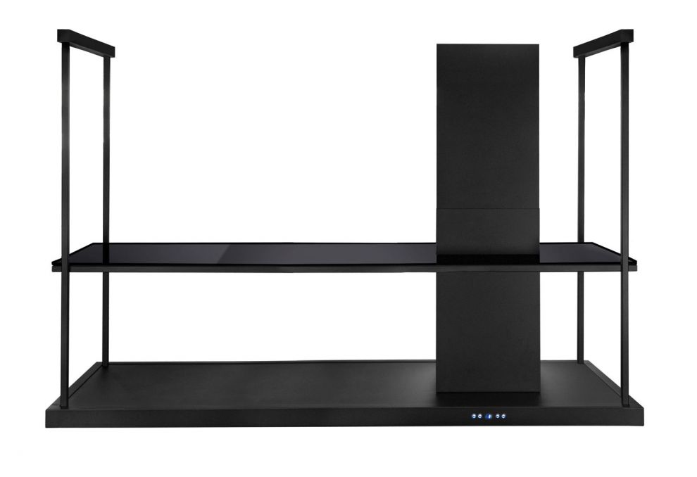 Hota insula Metropolis Elite Glass Black Matt - Negru Mat - fotografie de produs 23